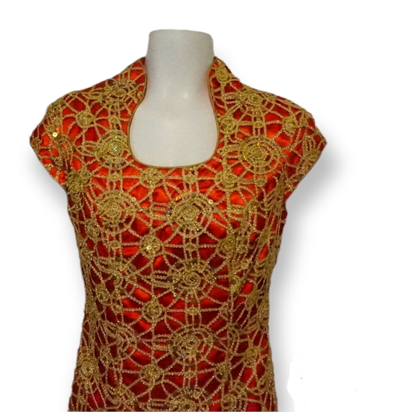 Chinese Cheongsam Qipao A-Line Dress - Picture 4 of 7